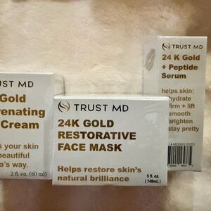 Trust MD 24K Gold Skincare 3 piece Set -new unopened